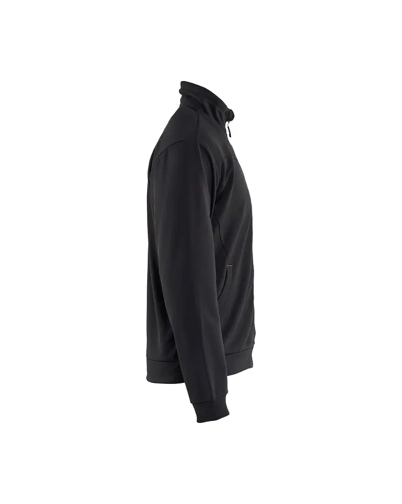 336225269956_Heren_Sweat_Jacket_Zwart_Rood_Rechterzijde.webp