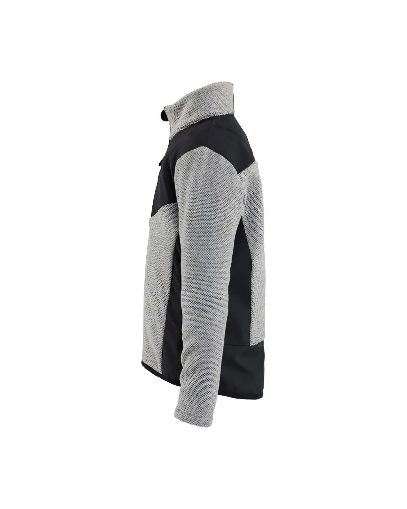 520725369099_KIDS_Gebreide_Vest_Grijs_Melee_Zwart_Linkerzijde.webp