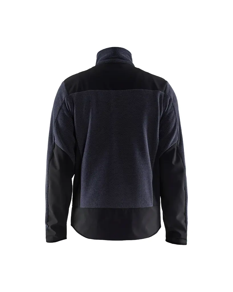 594225368699_Gebreide_Vest_Met_Softshell_zonder_kap_Marine_Zwart_Rugzijde.webp