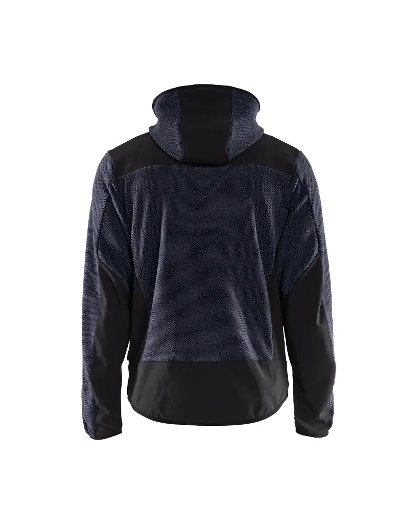 594025368699_Gebreide_Jack_met_Softshell_Marine_Zwart_Rugzijde.webp