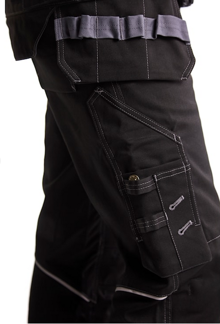 1461-1516 Vlam. werkbroek zwart-grijs - Meterzak