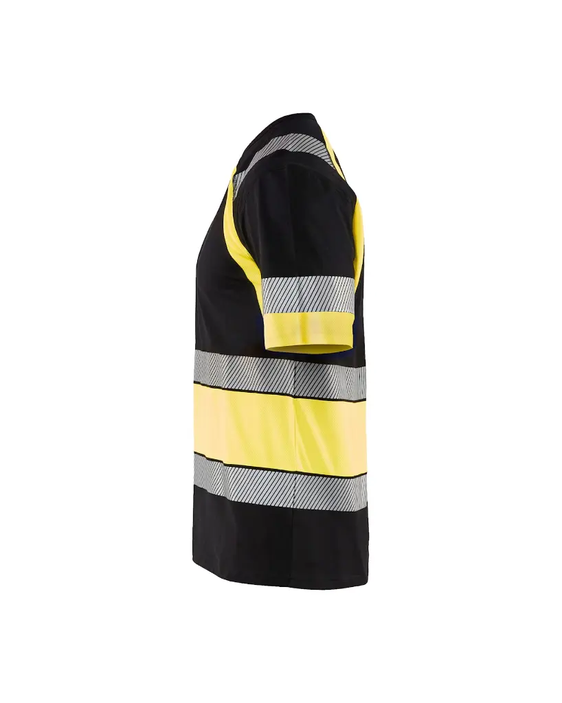 342110309933_Visible_T-Shirt_Zwart_Geel_Linkerzijde.webp