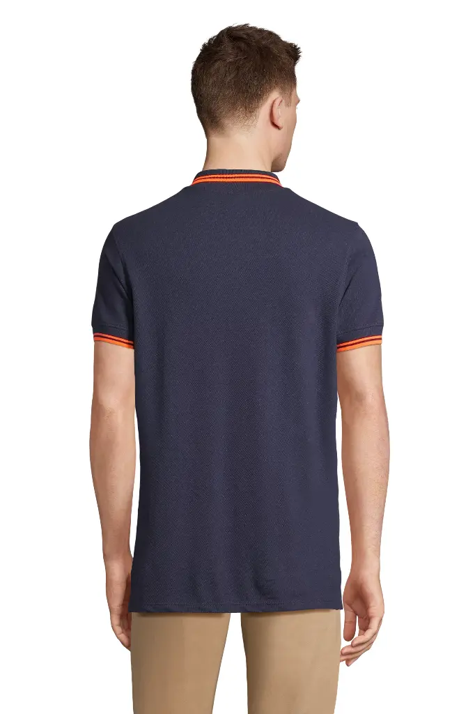 Sol's 00577 Pasadena Polo Men Marine - Oranje - Rugzijde.webp