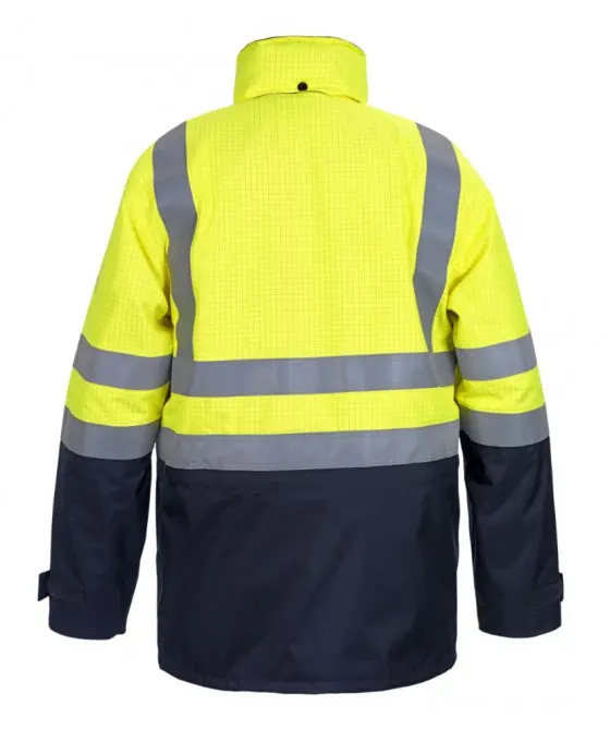 Hydrowear 043445YNP Parka Miramas Geel-Navy_Rugzijde.webp