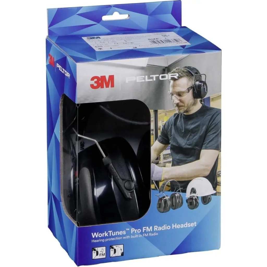 3M Peltor Worktunes Pro FM Radio gehoorkap met hoofdband - Verpakking.webp