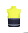 Bodywarmer Metz Fluor. Geel- Zwart - Rugzijde