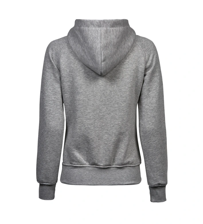 Tee Jays 5436 Dames Zip Hoodie Heather Grey Back.webp