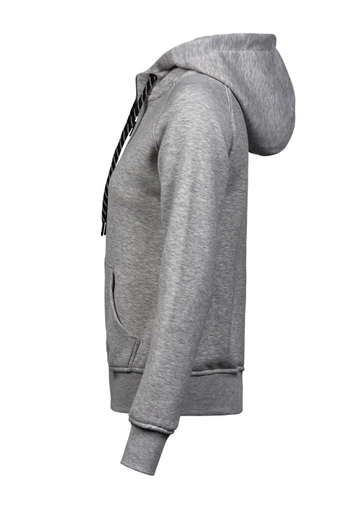 Tee Jays 5436 Dames Zip Hoodie Heather Grey Left.webp