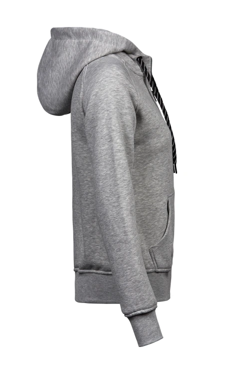 Tee Jays 5436 Dames Zip Hoodie Heather Grey Right.webp