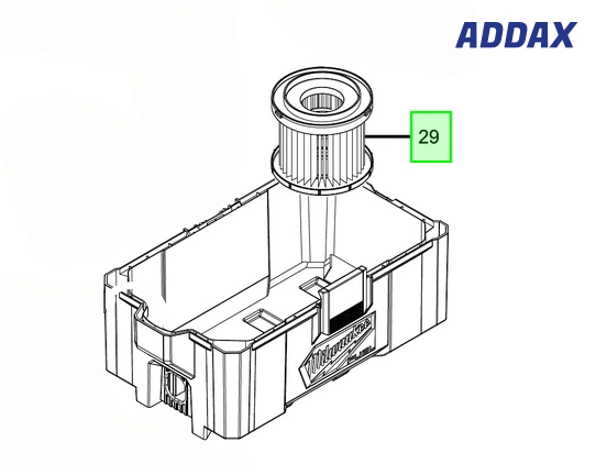 Milwaukee 4932478754 - Universele HEPA-filter - M18 FPOVCL.webp