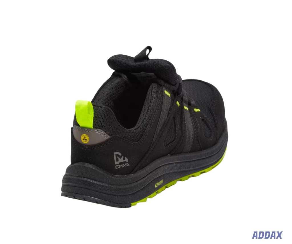 Emma E-Bounce S1P Zwart-Lime Laag _ Achterzijde.webp