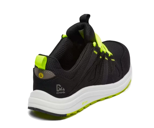 Emma E-Bounce S1P DISC Zwart-Lime Laag_Achterzijde.webp