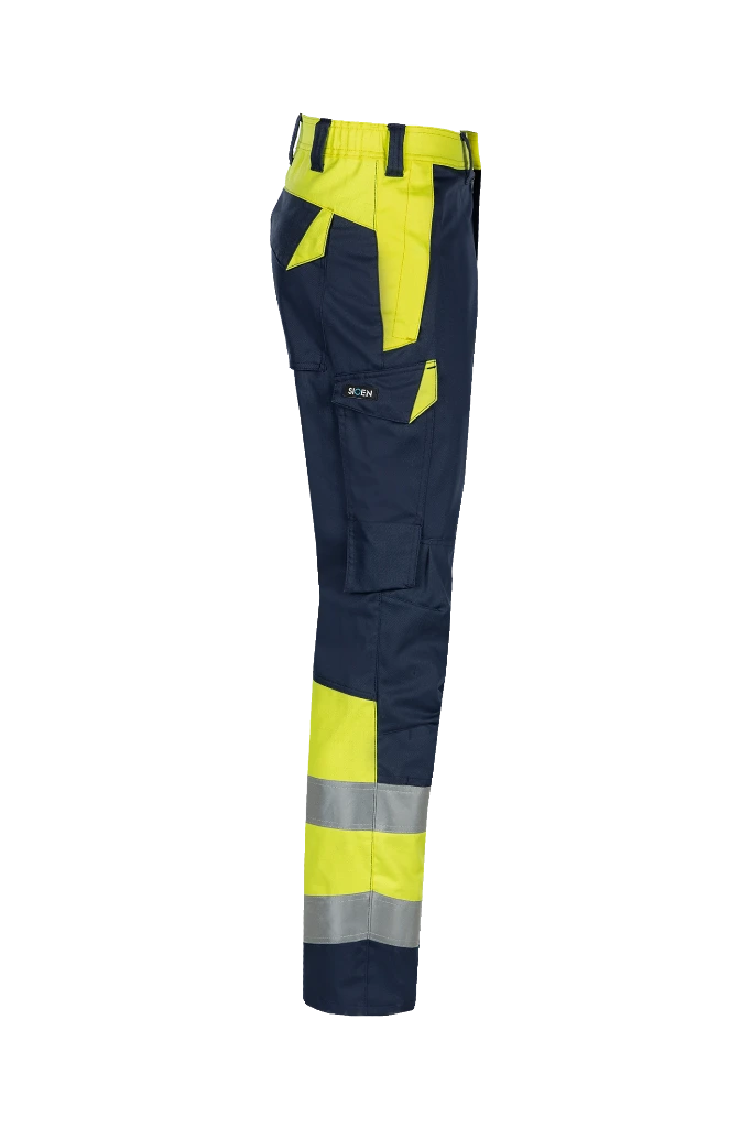 Sioen 103u Multinorm broek Navy-Geel - Rechterzijde.webp