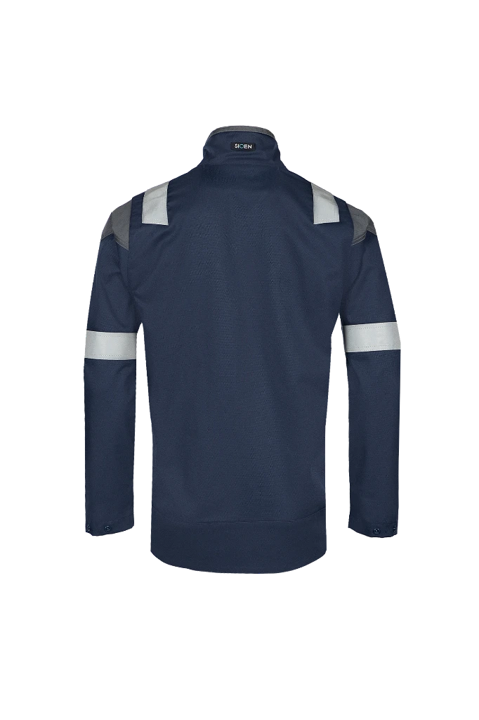 Sioen 602U Rodari vlam.werkjas Navy - Rugzijde.webp