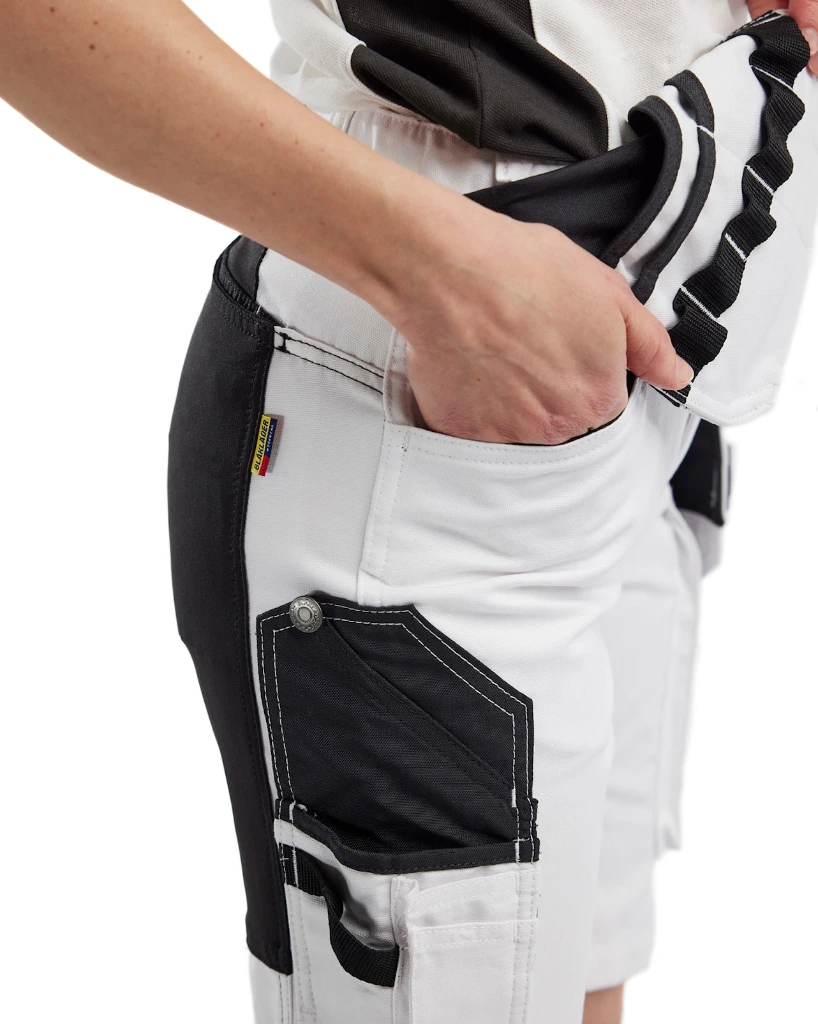 7171 1000 1099 - Dames Schildershort Wit-Zwart - Detail Meterzak.webp