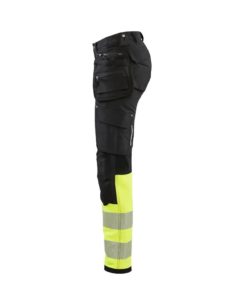 719316429933_Dames_hivis_Werkbroek_Zwart_Geel_Linkerzijde.webp
