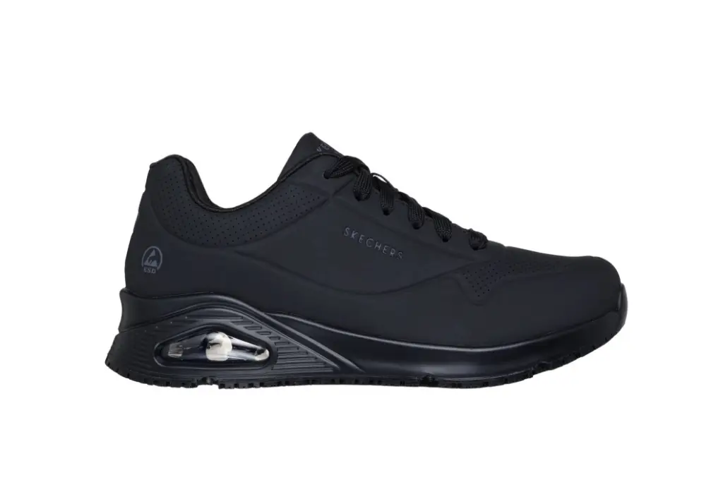 Skechers UNO SR Sutal Zwart 200054 O1 - Zijkant.webp