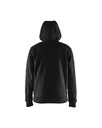4933-2514 Hoodie warme voering Zwart - Rugzijde met capuchon omhoog