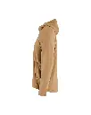 3594 2547 7101 Hoodie met schuine halve rits Nougat - Linkerzijde.webp