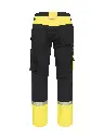 647508-9910_Stretchbroek_met_kniezakken_Zwart_Geel_Rugzijde.webp