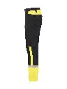 647508-9910_Stretchbroek_met_kniezakken_Zwart_Geel_Linkerzijde.webp