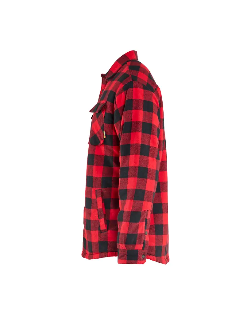 4704 1168 5699 - Overhemd Flanel Gevoerd Rood-Zwart - Linkerzijde.webp