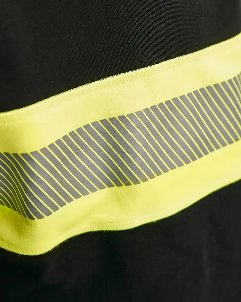 3359 1158 9933 - Sweater Hivis Zwart - Geel - Detail Banden.webp