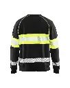 3359 1158 9933 - Sweater Hivis Zwart - Geel - Rugzijde.webp