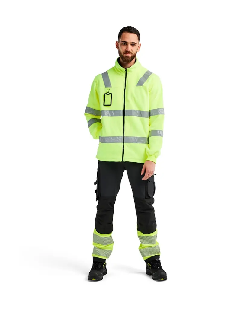 4833 2560 3300 - Fleecejas High Vis Geel - Presentatie.webp