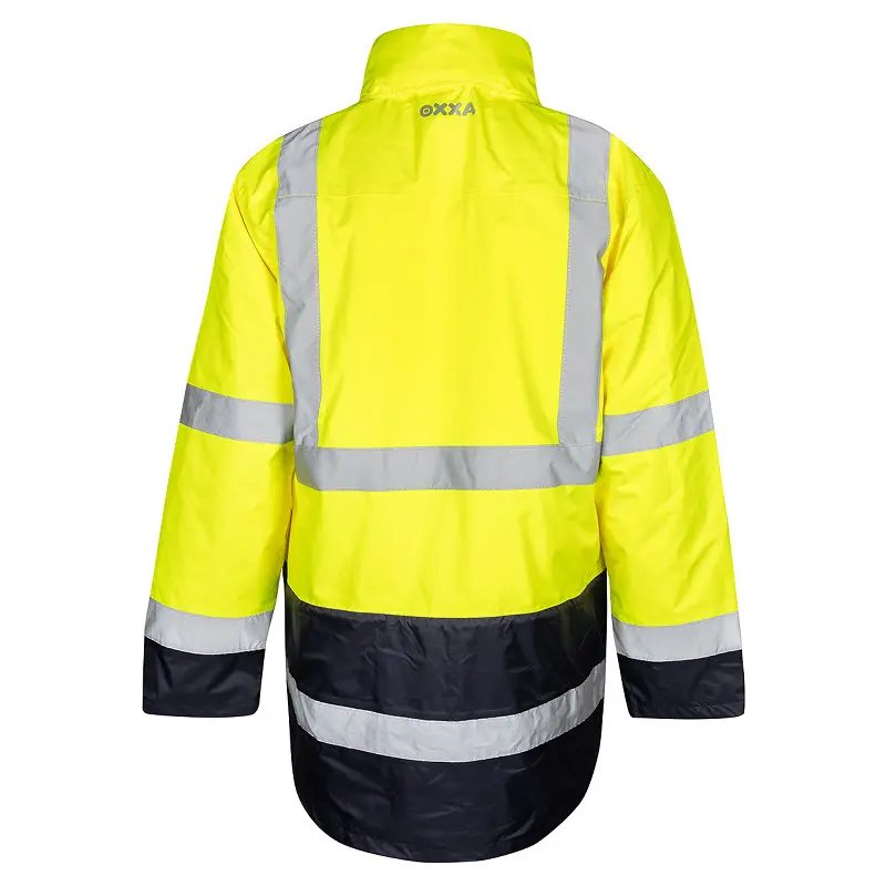 OXXA Alberto 0980 Parka Geel-Navy - Rugzijde.webp