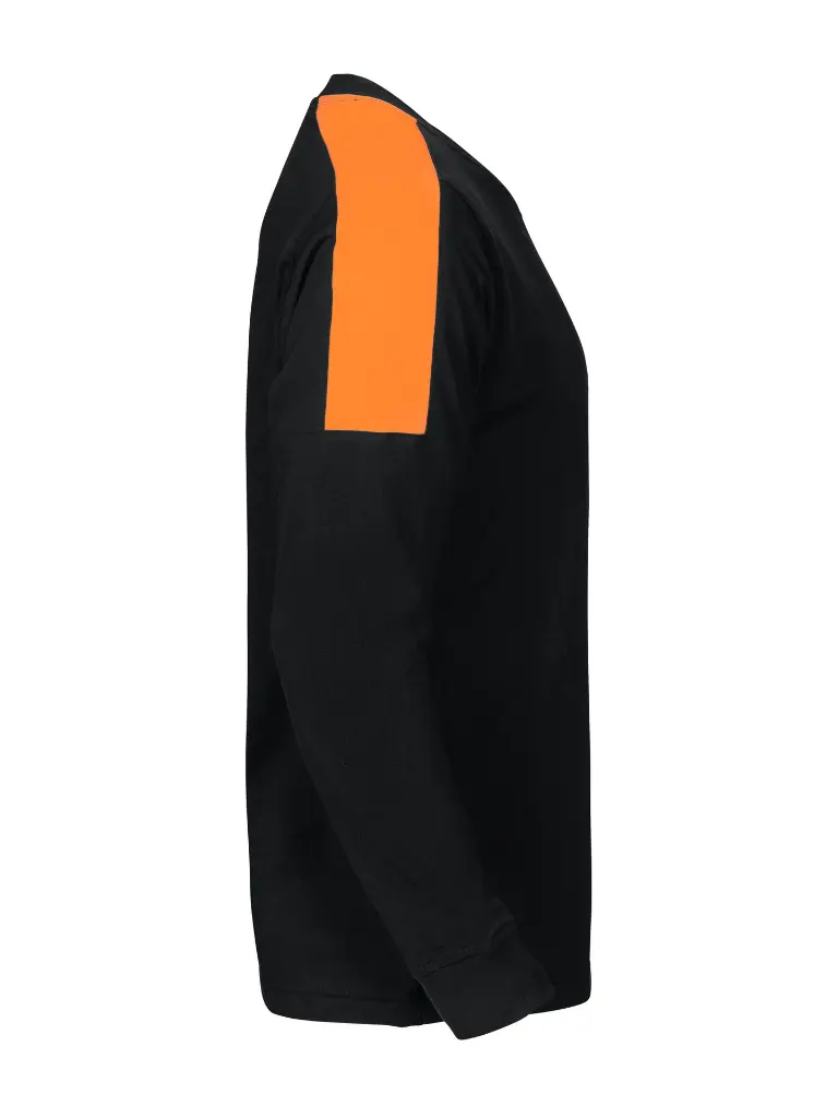 642020_9917_T-Shirt_LM_Zwart_Oranje_Rechterzijde.webp