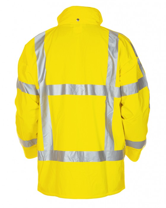 Ontario Regenjas Hydrosoft Geel - Rugzijde