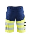 1541-1811 High Vis Short met stretch Marine - Fluogeel - Rugzijde