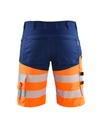 1541-1811 High Vis Short met stretch Marine - Fluo Oranje - Rugzijde