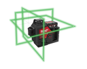 M12 3PLKIT-401P - M12 driedimensionale laser met 3 groene 360 laser cirkels kit - LASER