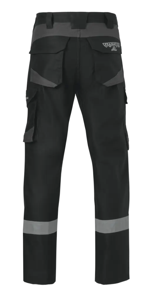 Hydrowear 044005 Jakarta Werkbroek Zwart-Grijs - Rugzijde.webp
