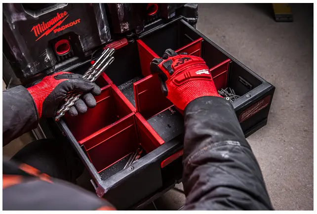 4932472129 - Milwaukee Packout Box 2-drawer - open in actie.webp