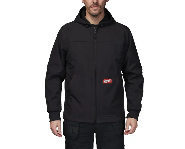 4932498271X - SJ BL Freeflex Hooded softshell jack Zwart - Voorzijde.webp