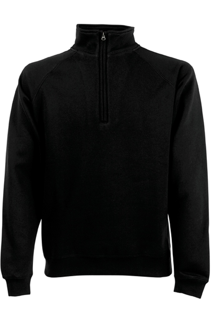 [FL.62032.36.1] 62-032 Premium Zip neck sweat (S, 36 Zwart)