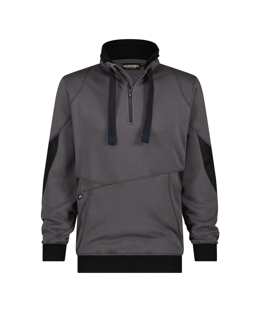 [DA.STEL0300] Stellar Sweater met cordura versterkingen (XS, antraciet/zwart)