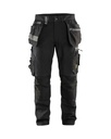 1599-1860-9900 Pocketwerkbroek met stretch zwart