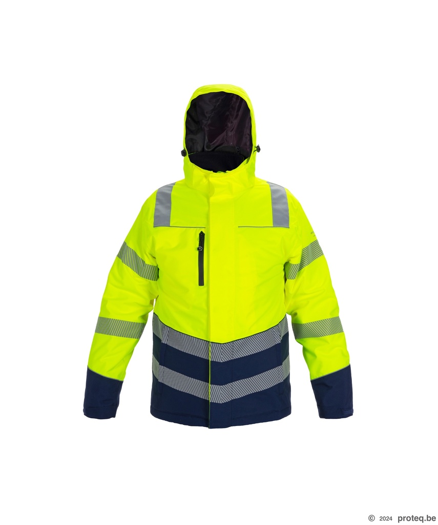 [HY.021410YN.1] Brussel Midi Parka Geel/Navy (S)