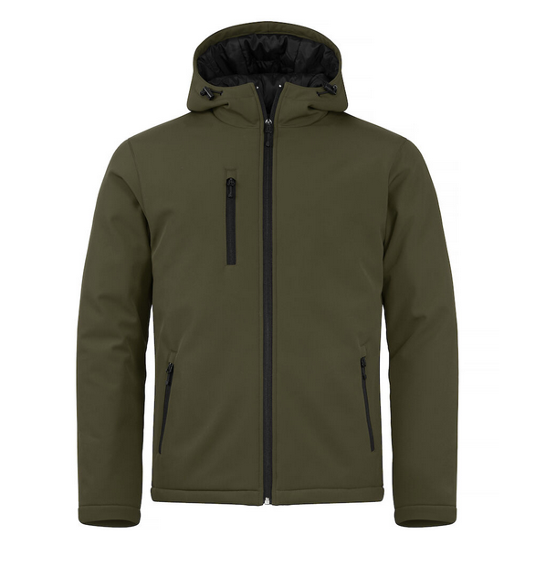 [CL.02095275.0] 020952 Padded Hoody Softshell jack (XS, Mistgroen)