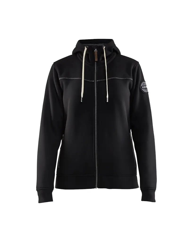 4974 Sweat Zippé à Capuche Noir