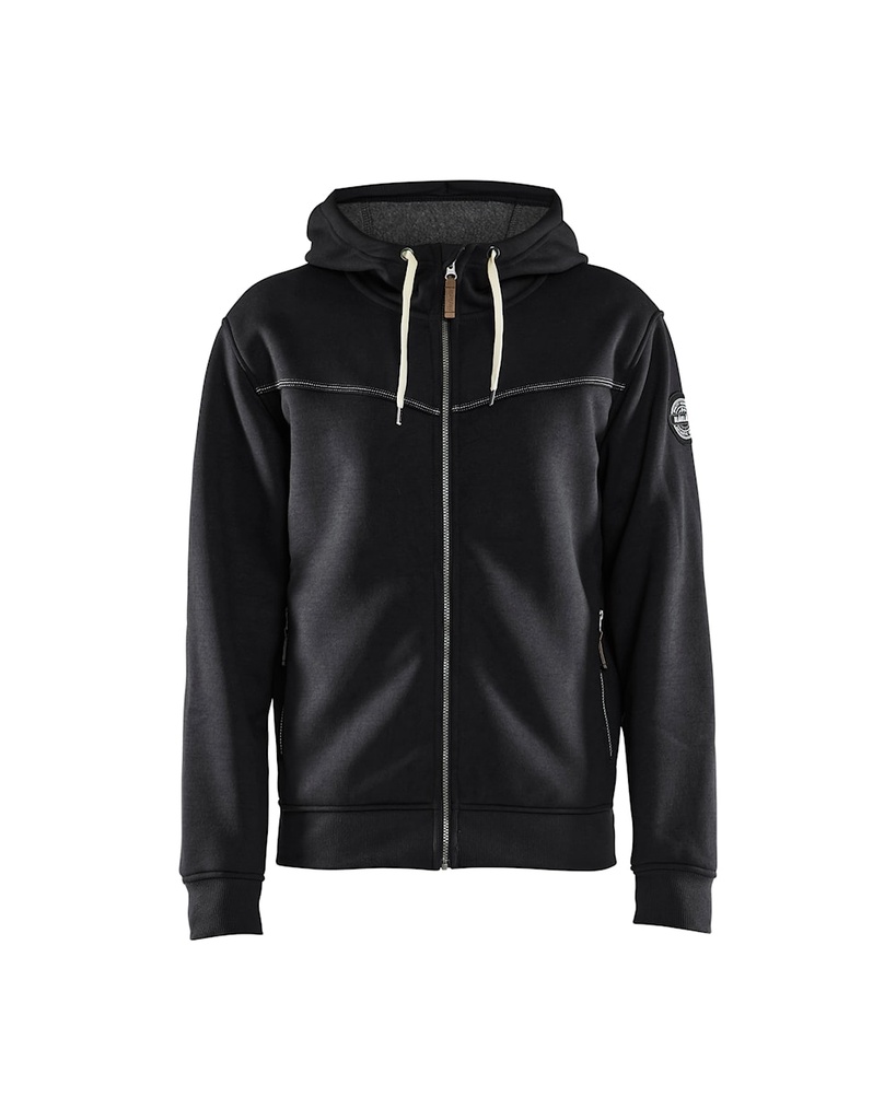 [493325149900.0] 4933-2514 Sweat Zippé à Capuche Doublure Thermique (XS, 9900 zwart)