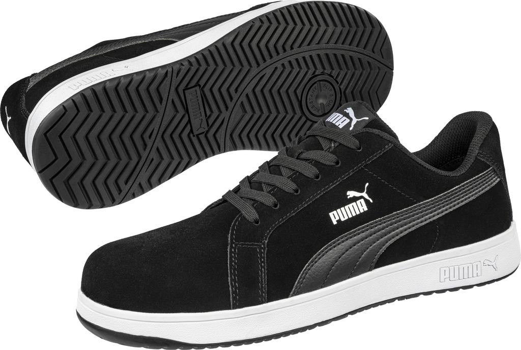  ICONIC LOW suede lage werkschoen zwart