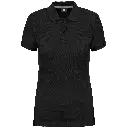  WK275 Damespolo korte mouwen zwart