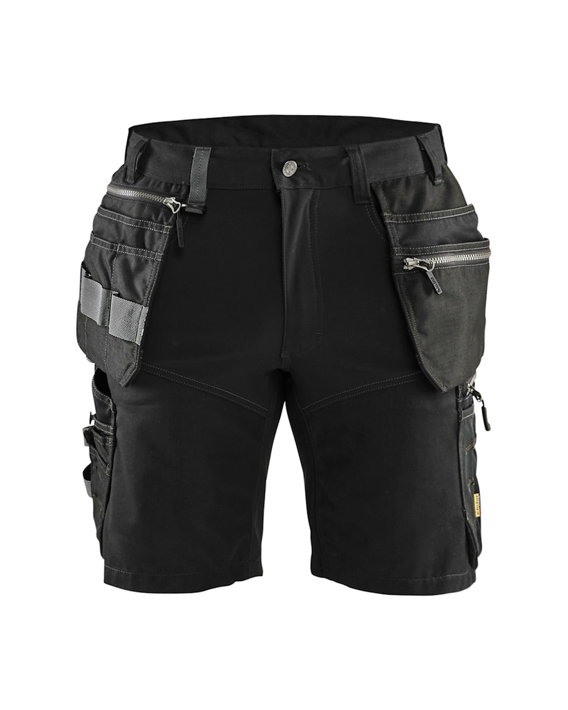 [15981860990044] 1598-1860 Short artisan stretch avec poches flottantes (C44, 9900 zwart)