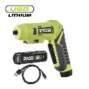 Ryobi RSDP4-120G USB Lithium™ 4V Accu Haakse Schroevendraaier (incl. 1x 2,0 Ah accu)