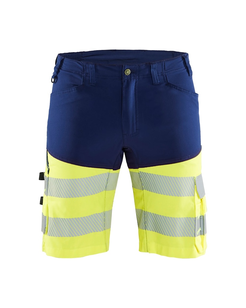 [154118118933044] 1541-1811 High Vis Short met stretch (C44, 8933 navy/fluo geel)